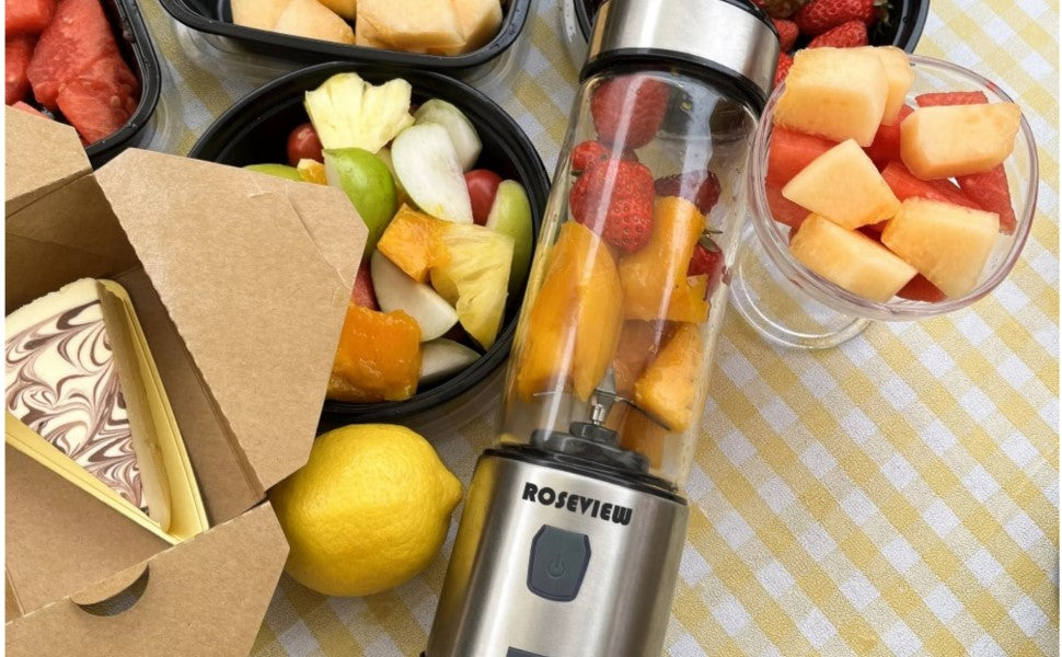 Blender Smoothy Portable Blender Smoothie ROSEVIEW Mini Cordless Glass USB Rechargeable Juicer Mixer Maker juicer Personal mixeur Cup melangeur Shake